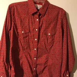Ladies Western Shirt Red